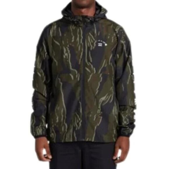 BillaBong Tradewinds Windbreaker Jacket Mens Size Medium Camo/Military - Picture 1 of 10